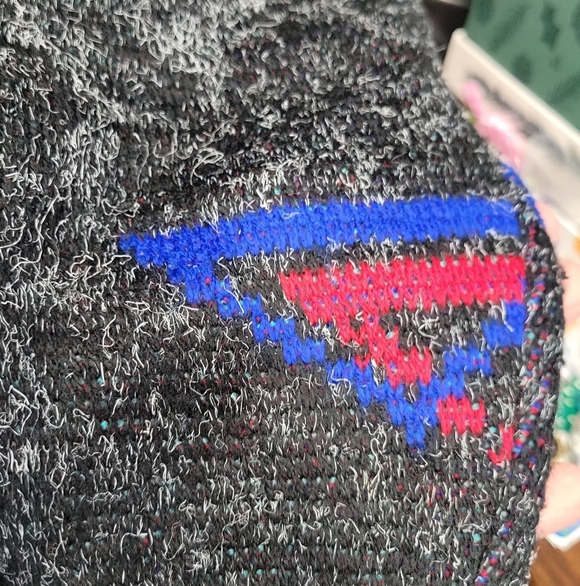 Vintage 1980s black Fuzzy with Triangles crewneck acrylic Sweater Medium - Picture 5 of 7